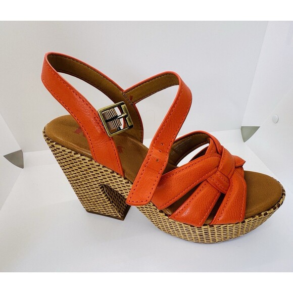 KORKS Womens DEE Orang Buckle Block Heels 8 Coastal Cowgirl OSU Team Spirit NFL - Picture 9 of 11